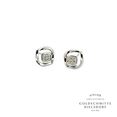 Ohrstecker mit Brillanten in Weissgold 750