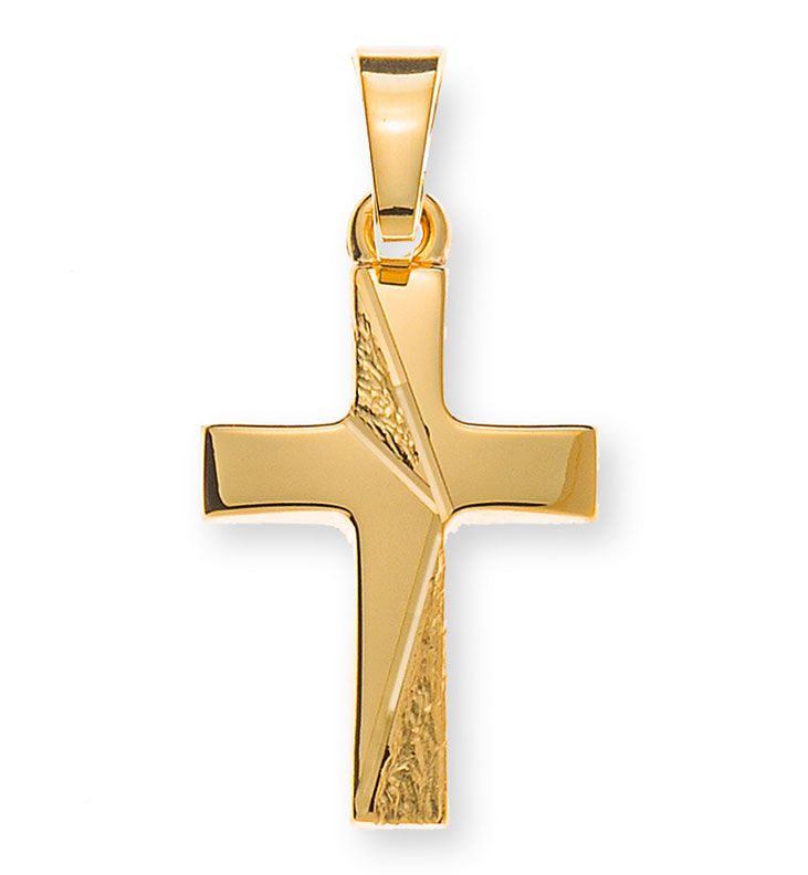 Anhänger KREUZ Gelbgold 750
