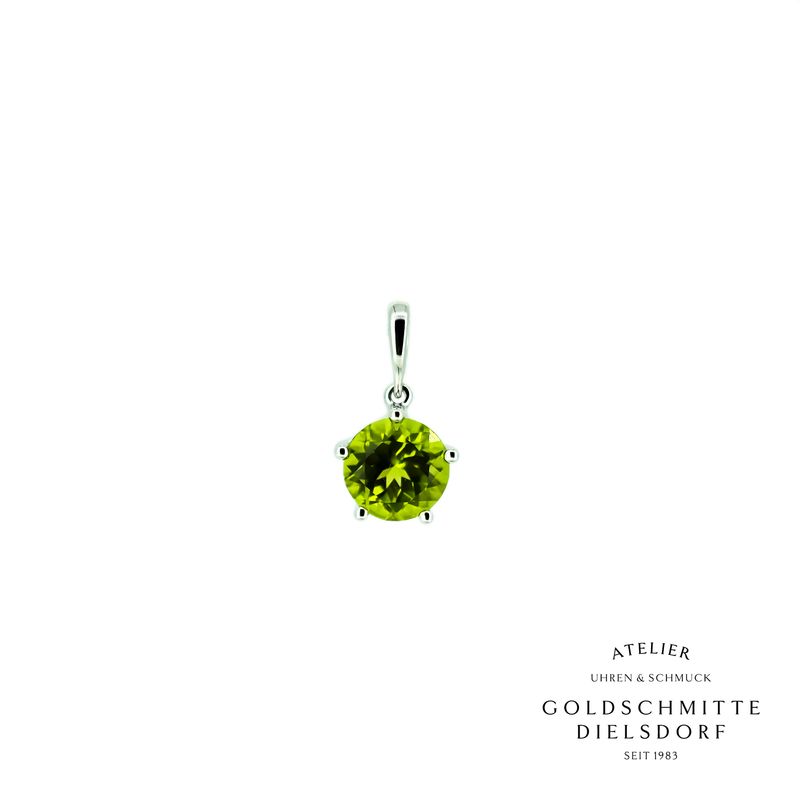 Anhänger mit Peridot Weissgold 750 Anhänger mit Peridot Weissgold 750