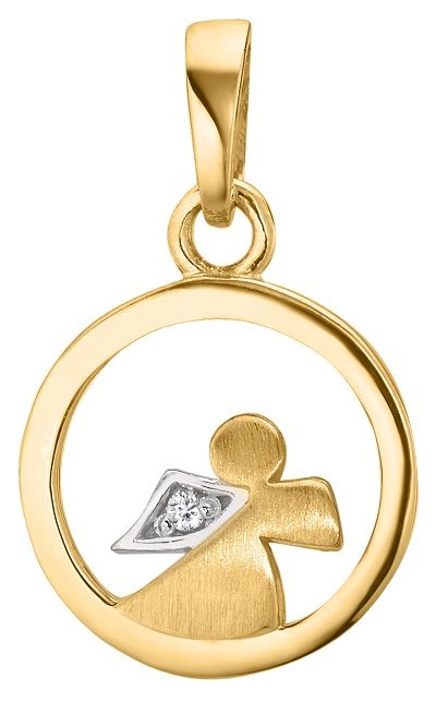 Anhänger SCHUTZENGEL Gelbgold 750 mit Brillant