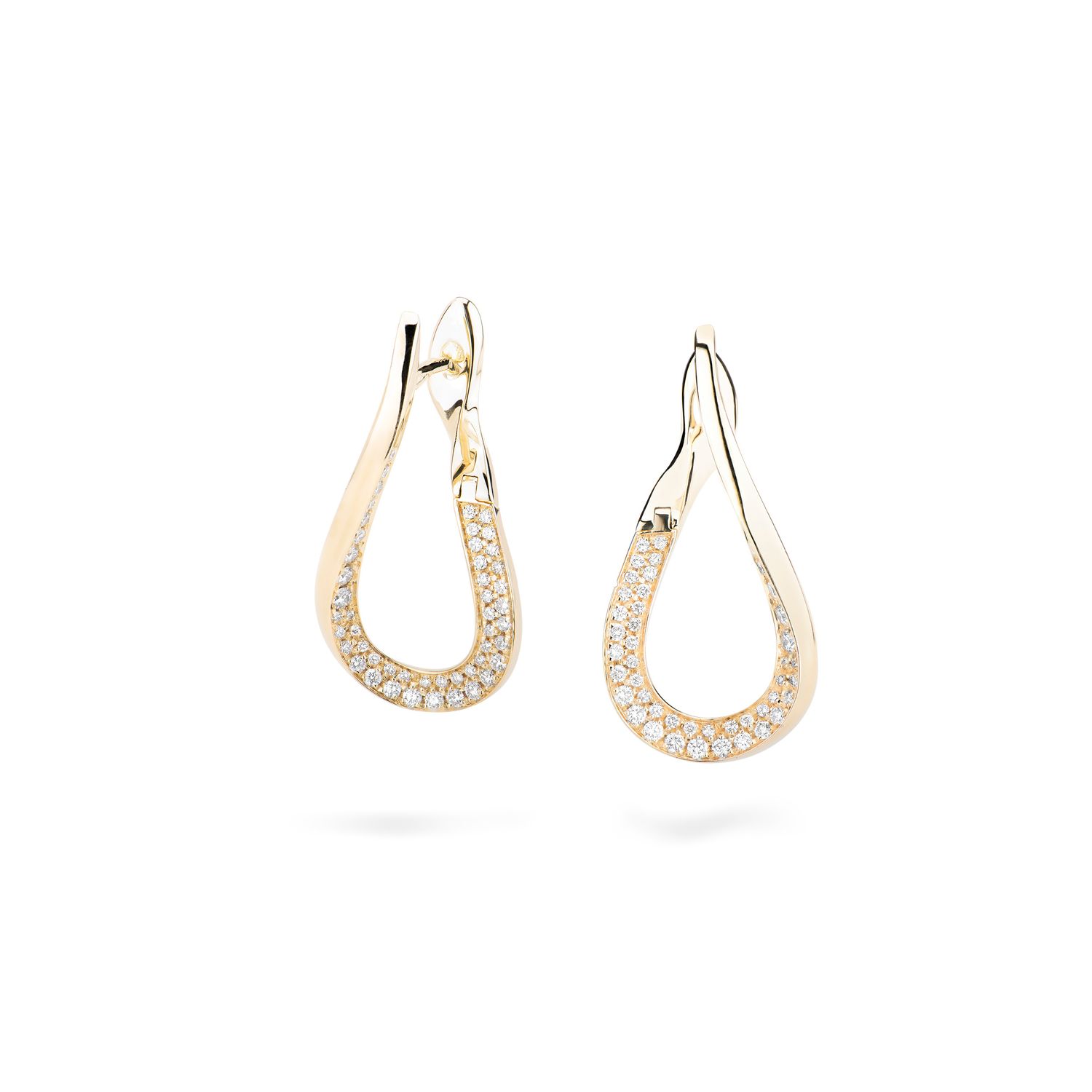 Ohrschmuck mit 98 Brillanten Gelbgold 750