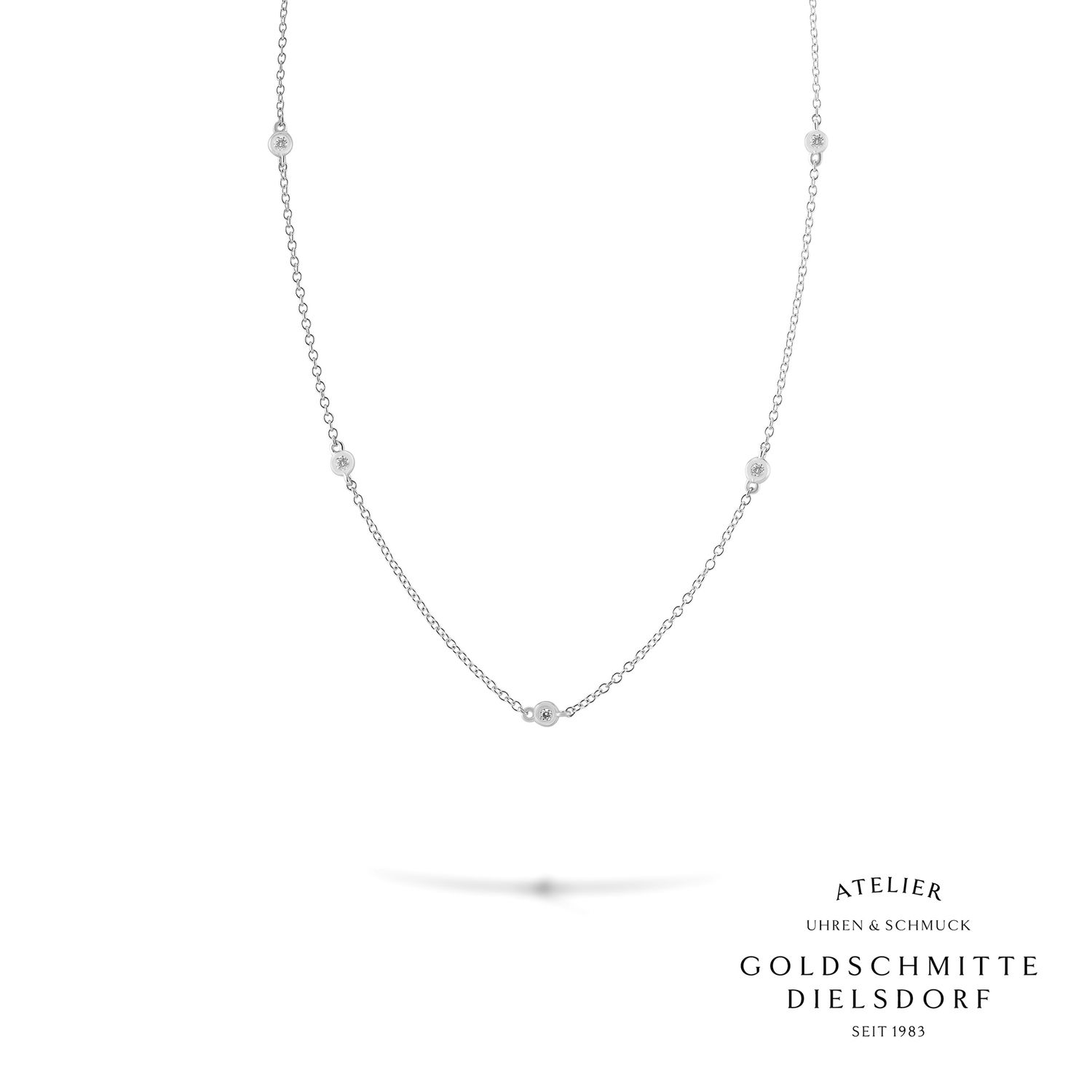 Collier mit Brillanten Weissgold 750