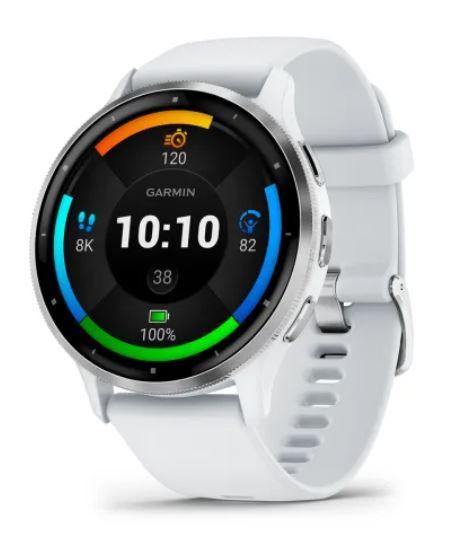 Garmin Venu 3 Smartwatch Steinweiss / Silber