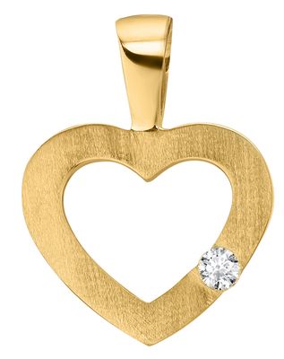 Anhänger Herz mit Brillant Gelbgold 750