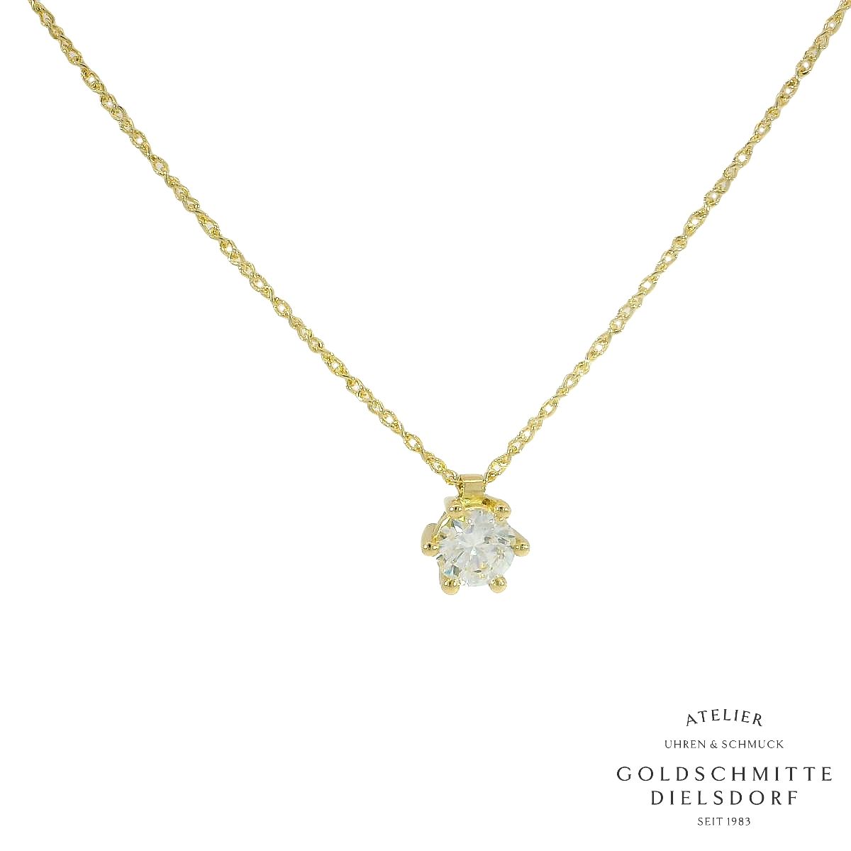 Collitär Gelbgold 750 mit Brillant Collitär Gelbgold 750 mit Brillant