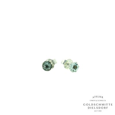 Ohrstecker Gelbgold 750 mit Weissopal