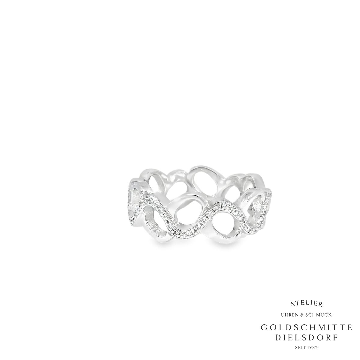 Damenring mit Brillanten in Weissgold 750