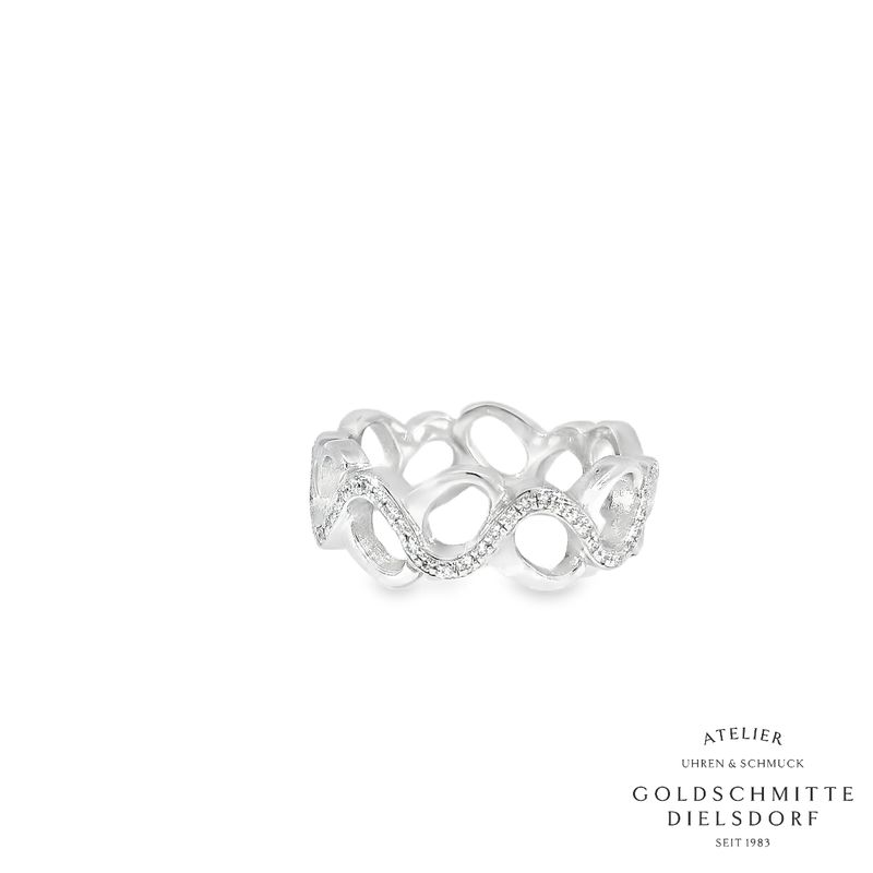 Damenring mit Brillanten in Weissgold 750