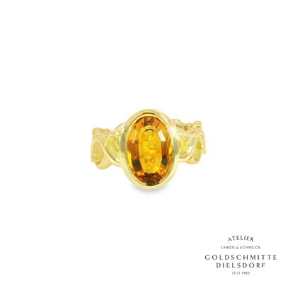 Damenring mit Citrin Gelbgold 750 Damenring mit Citrin Gelbgold 750
