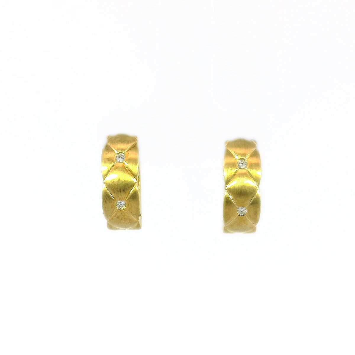 Creolen Gelbgold 750 mit 4 Brillanten