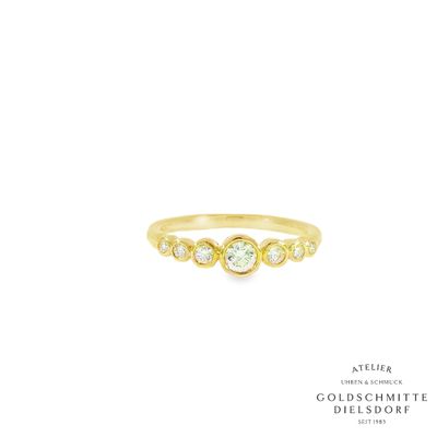 Damenring Rivière mit7 Brillanten in Gelbgold 750 Damenring Rivière mit7 Brillanten in Gelbgold 750