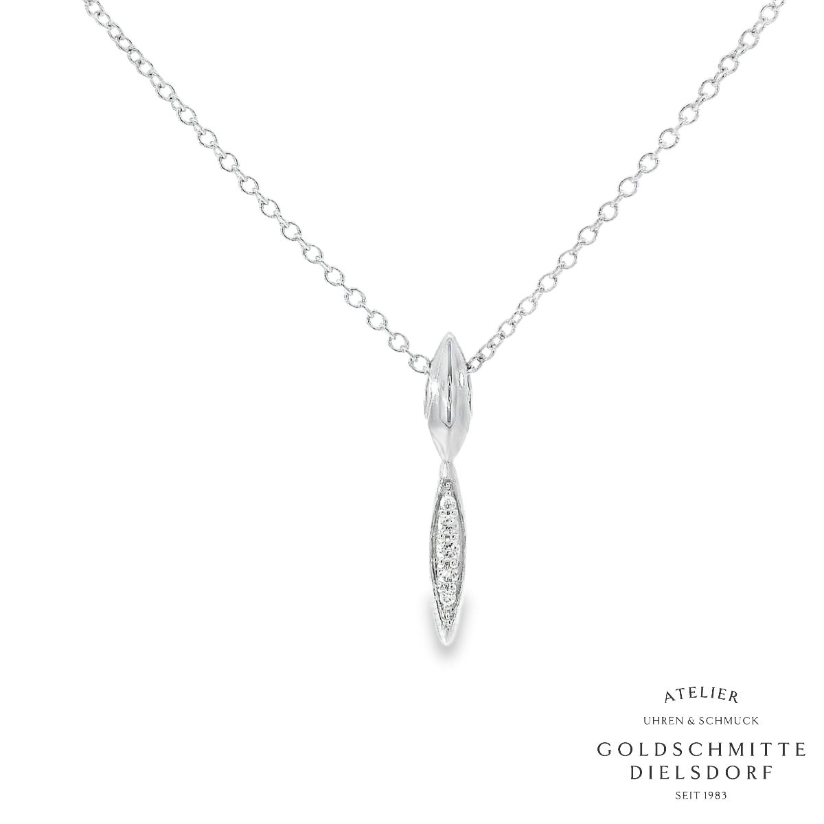 Collitär Weissgold 750 mit 5 Brillanten