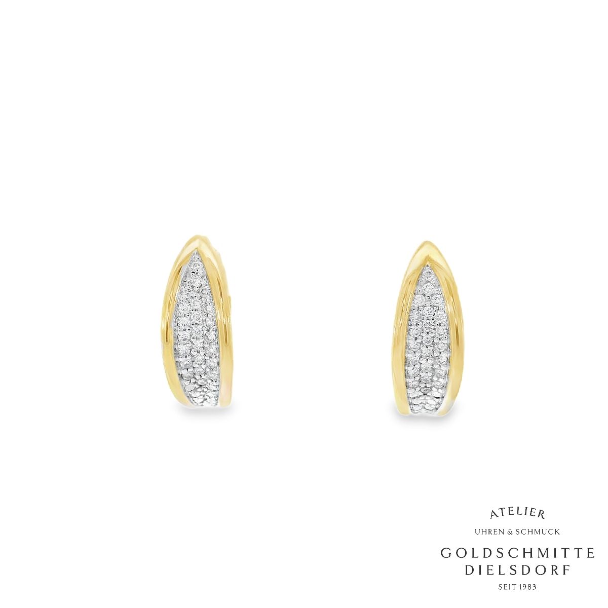 Creolen Gelbgold 750 mit 46 Brillanten