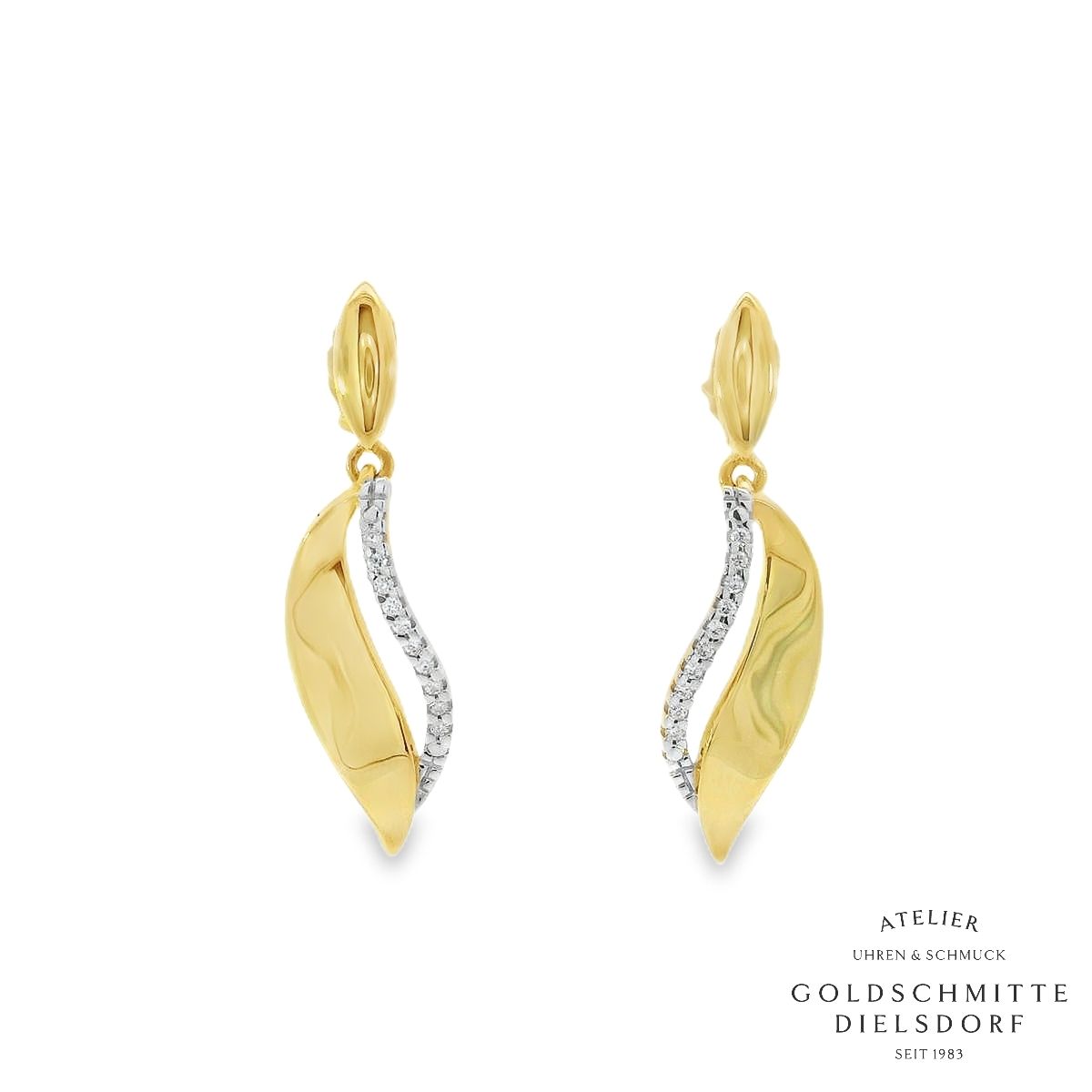 Ohrhänger Gelbgold 750 mit Brillanten