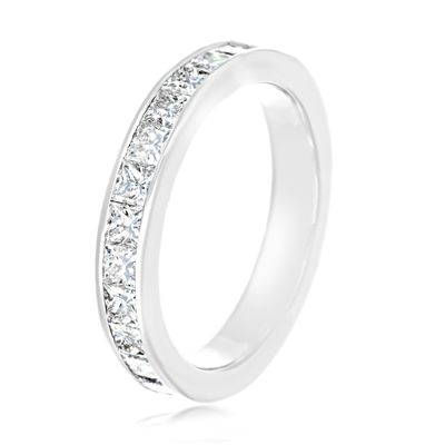 Memoire Ring aus Weissgold 750 mit 13 Diamanten