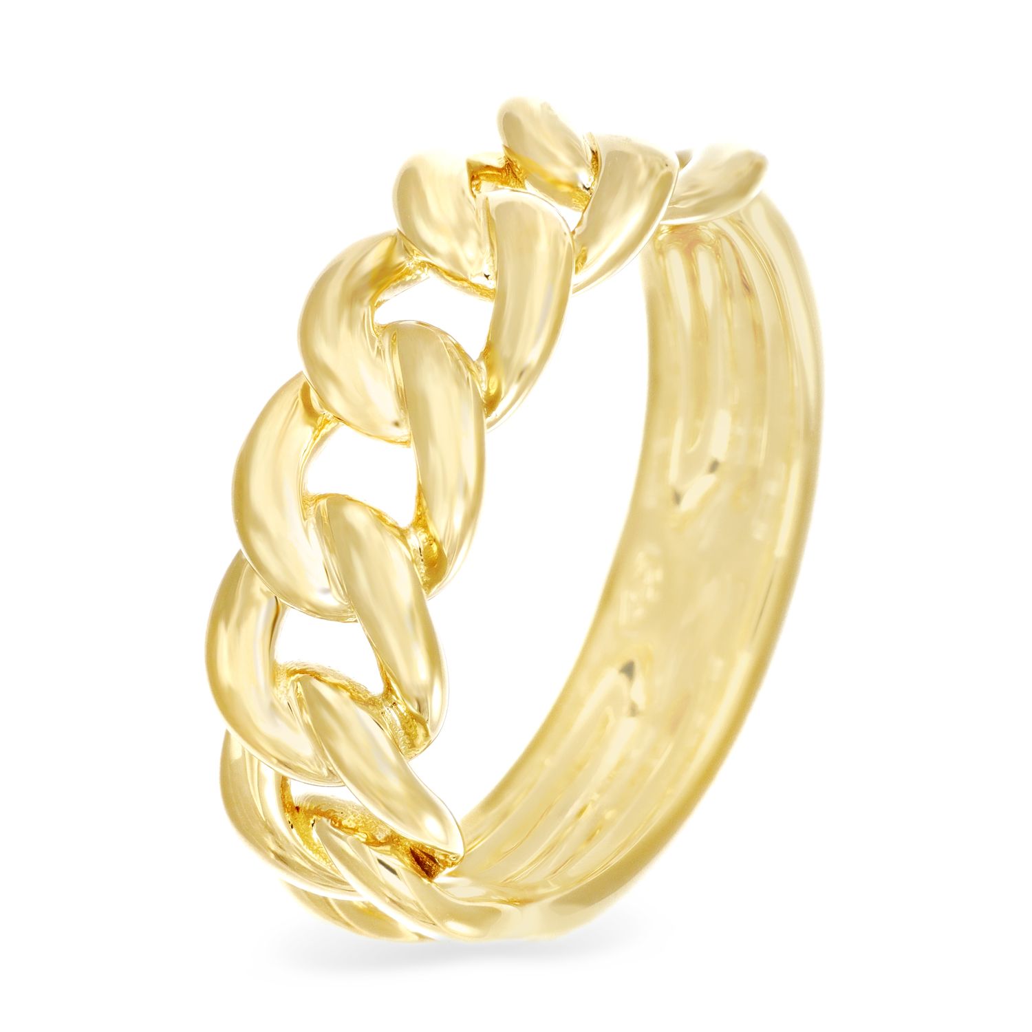 Massiver Panzer-Ring aus Gelbgold 750