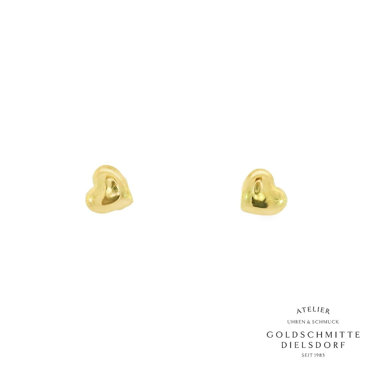 Kinder Ohrstecker HERZ Gelbgold 750 Kinder Ohrstecker HERZ Gelbgold 750
