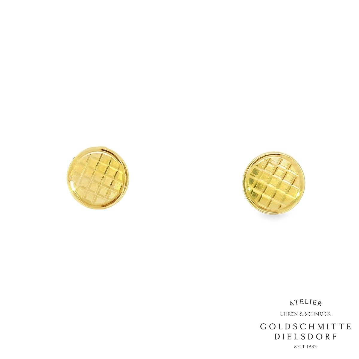 Ohrstecker RUND Gelbgold 750