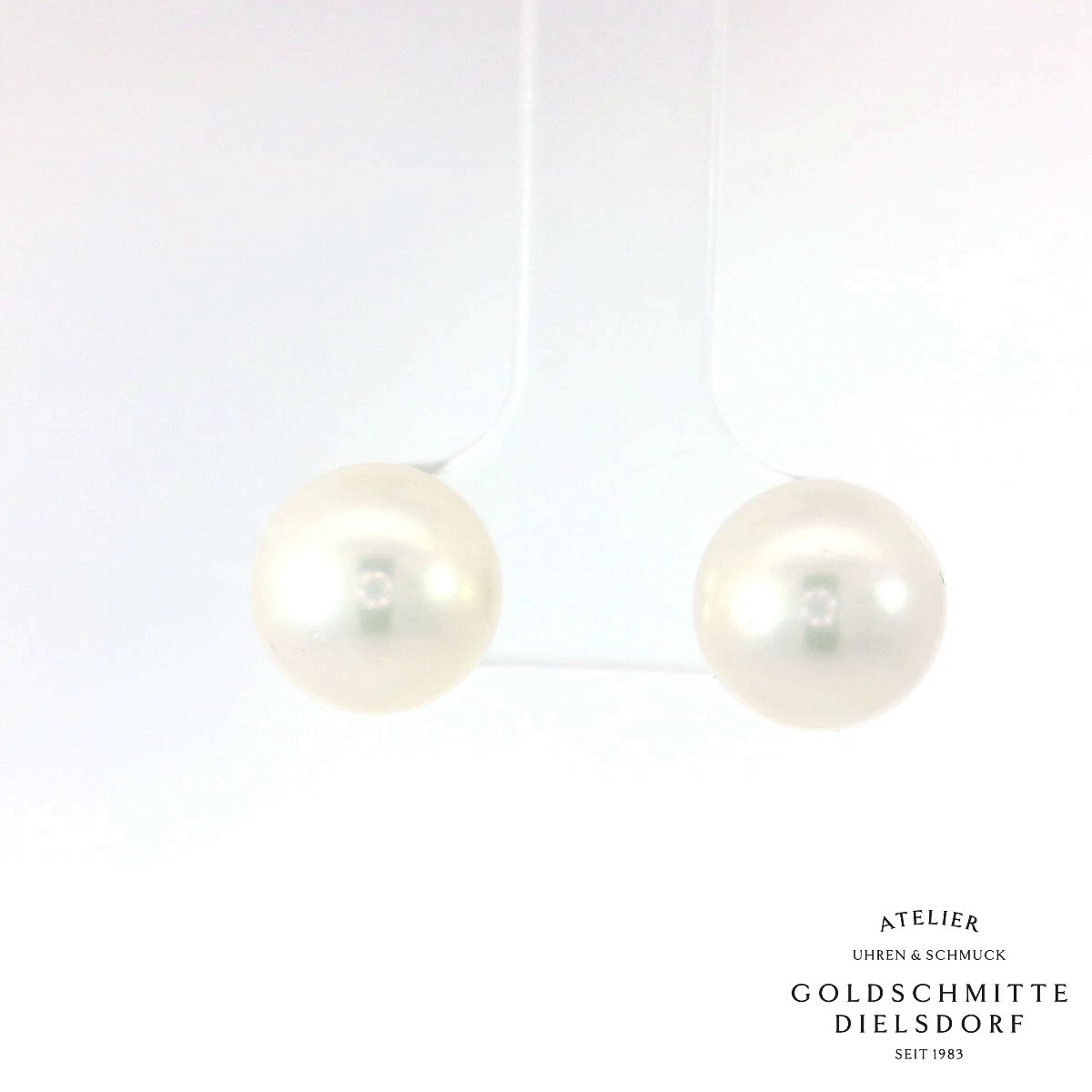 Perlohrstecker Akoya - Perlen Weissgold 750