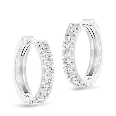 Klappcreolen aus Weissgold 750 mit Brillanten