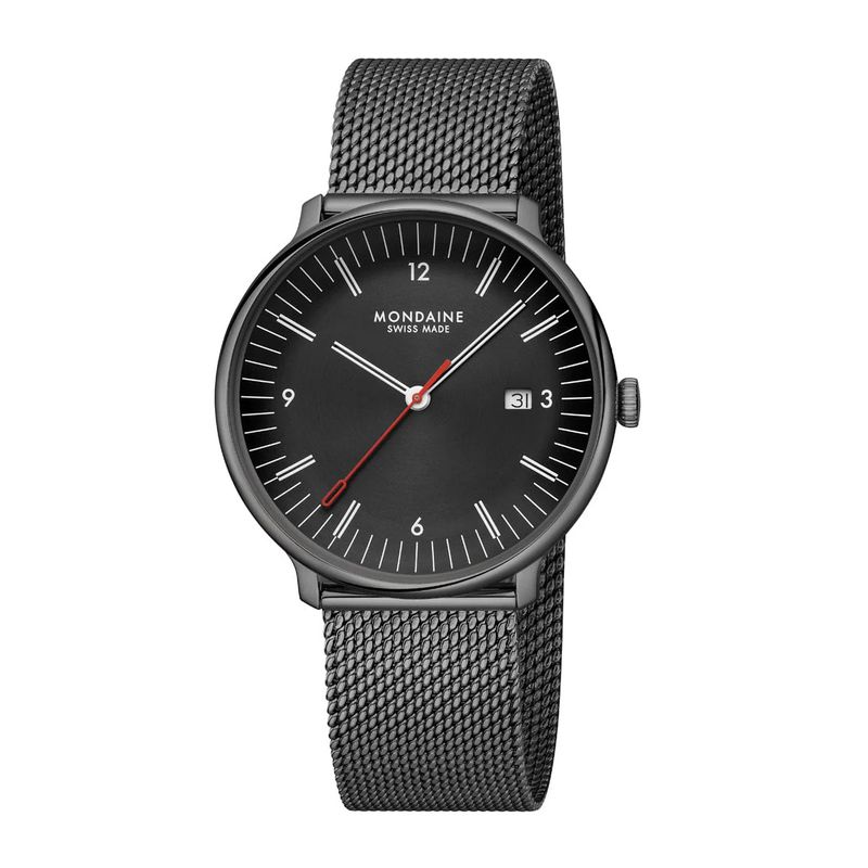Mondaine Doppio schwarz 41mm