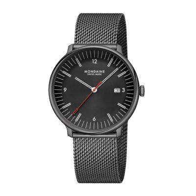 Mondaine Doppio schwarz 41mm