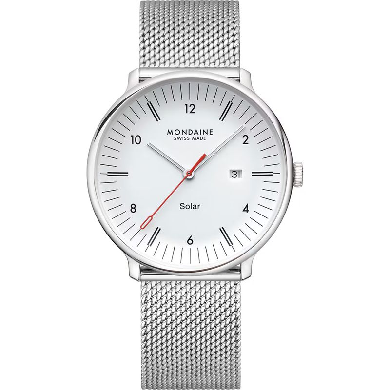 Mondaine Doppio Solar Silbrig 41mm