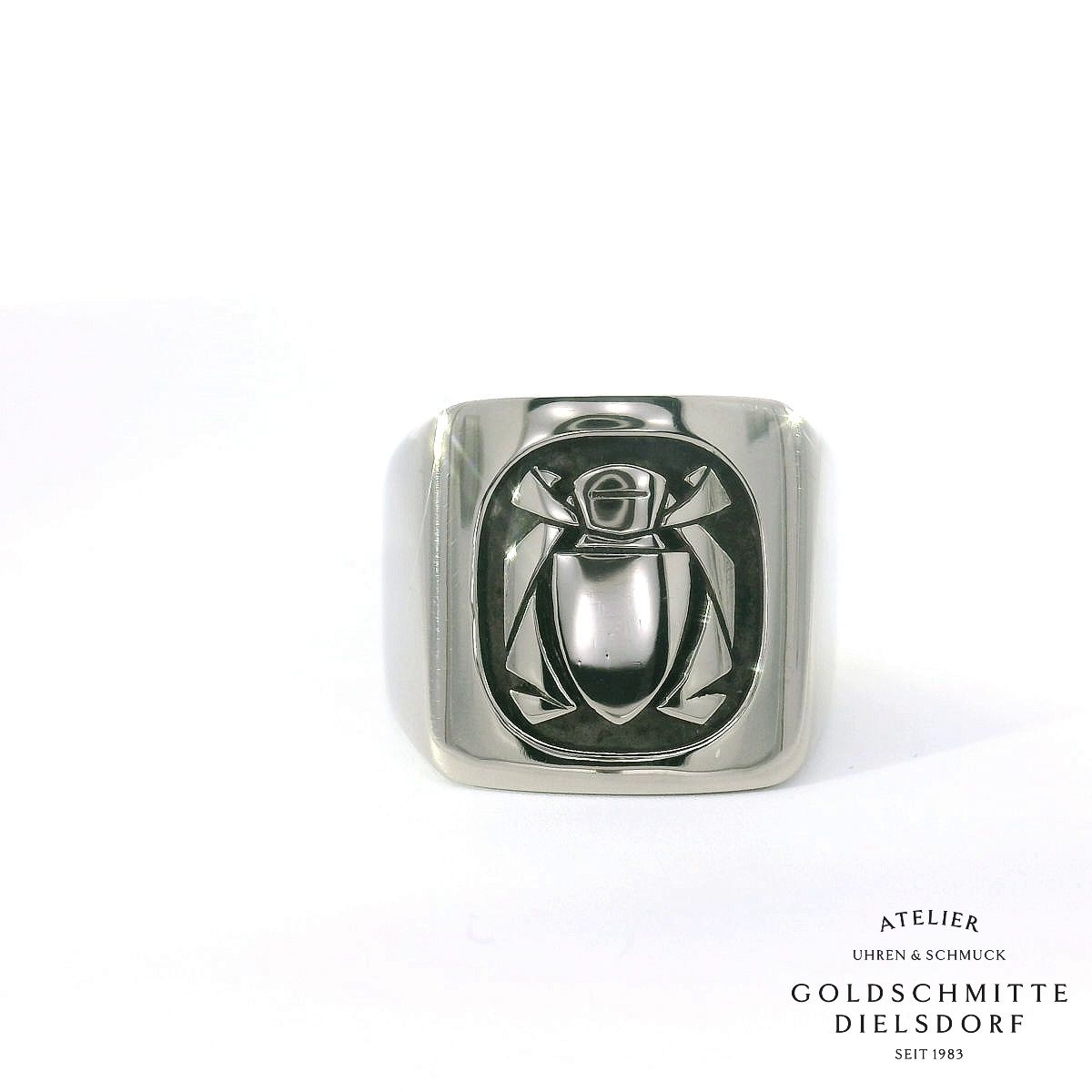 Wappenring Weissgold 750