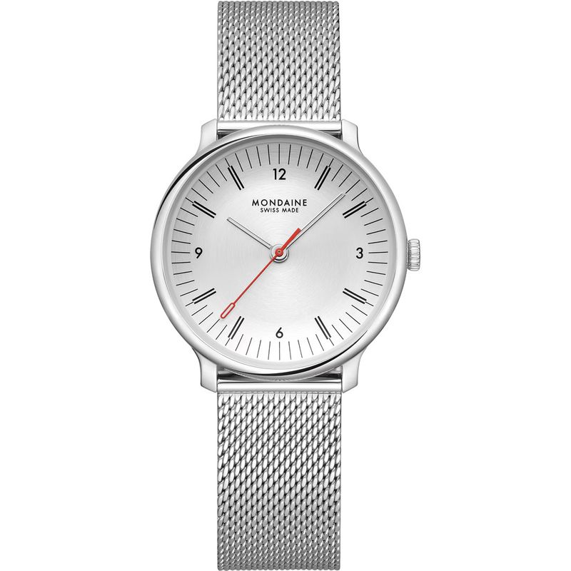 Mondaine Doppio Solar Silbrig 33mm