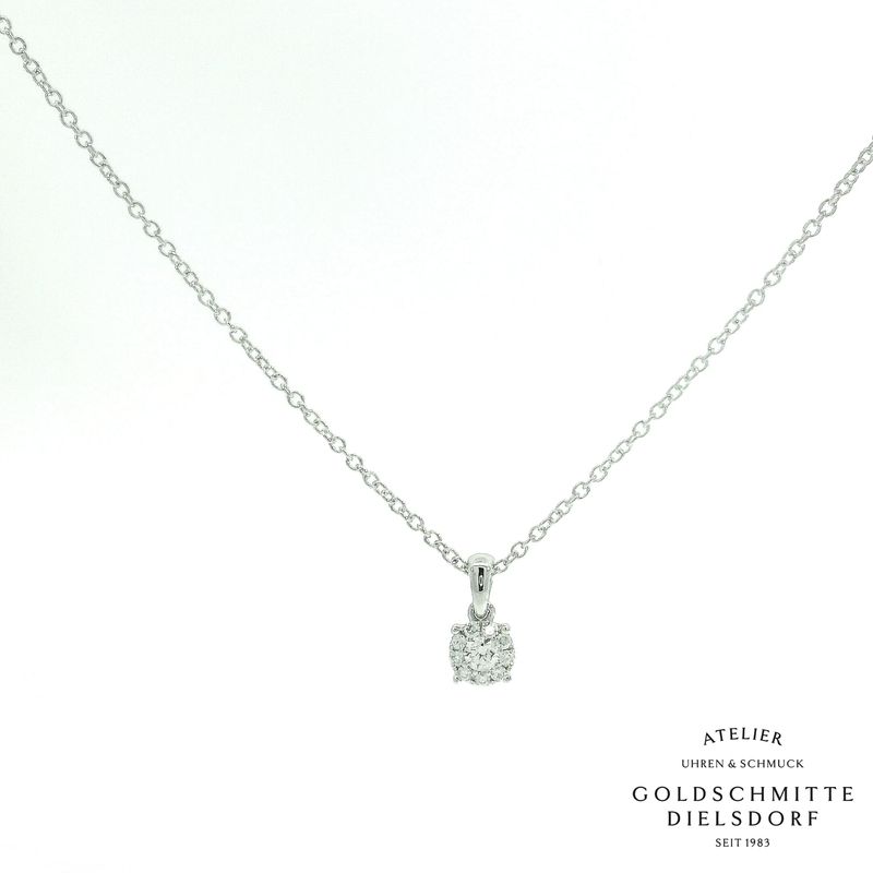 Collitär BLENDER mit 10 Brillanten Weissgold 750