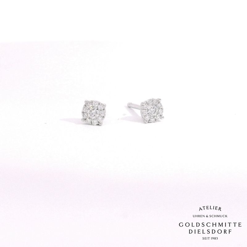 ​Ohrstecker Blender in Weissgold 750 mit 20 Brillanten