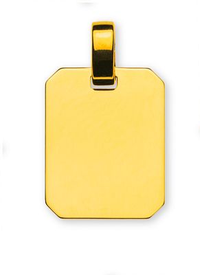 Anhänger Gravurplatte RECHTECKIG Gelbgold 750