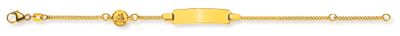Bébé Bracelet Panzer Gelbgold 375