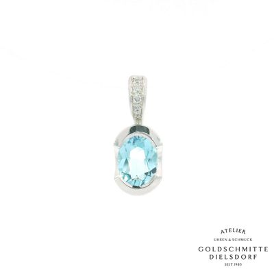 Anhänger mit Topas Weissgold 750