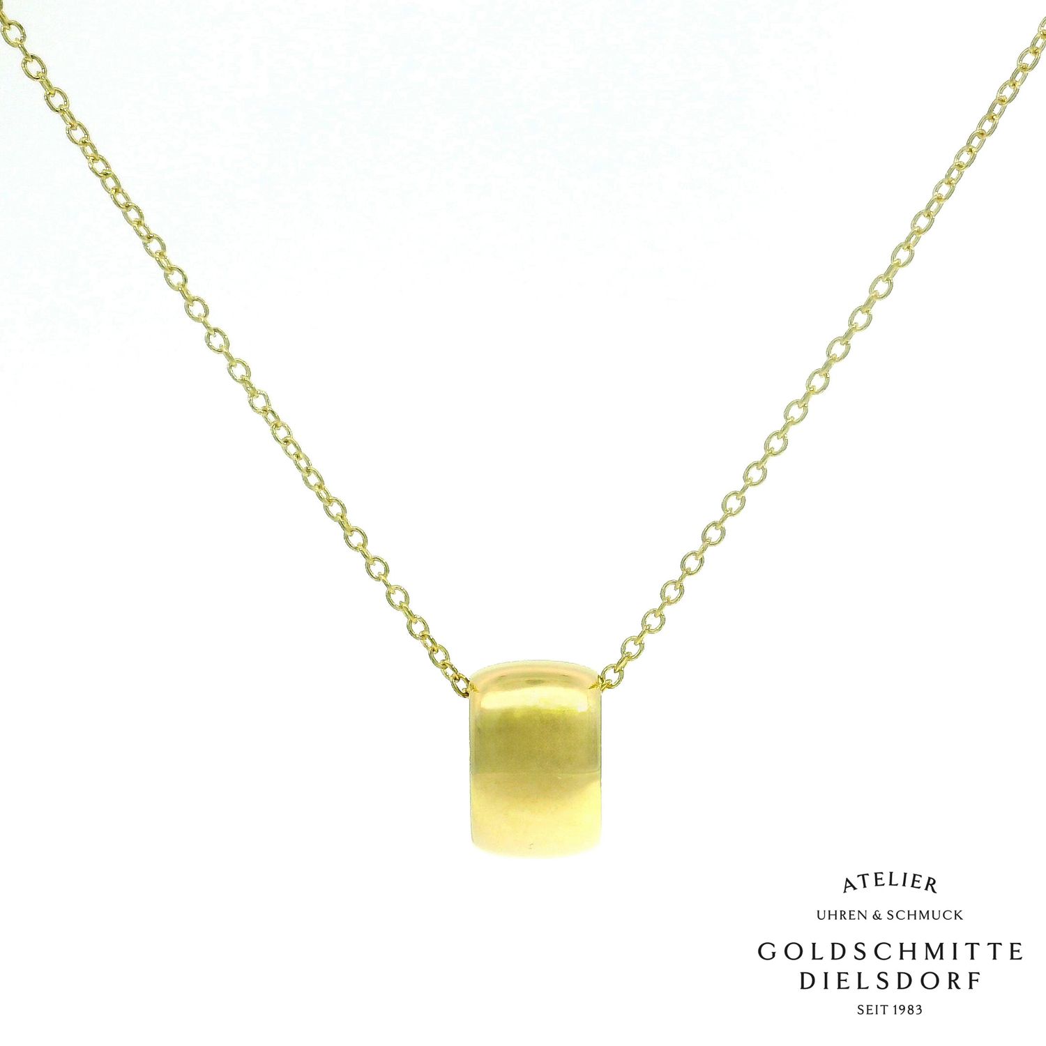 Halskette mit integriertem Anhänger – Gelbgold 750 Halskette mit integriertem Anhänger – Gelbgold 750