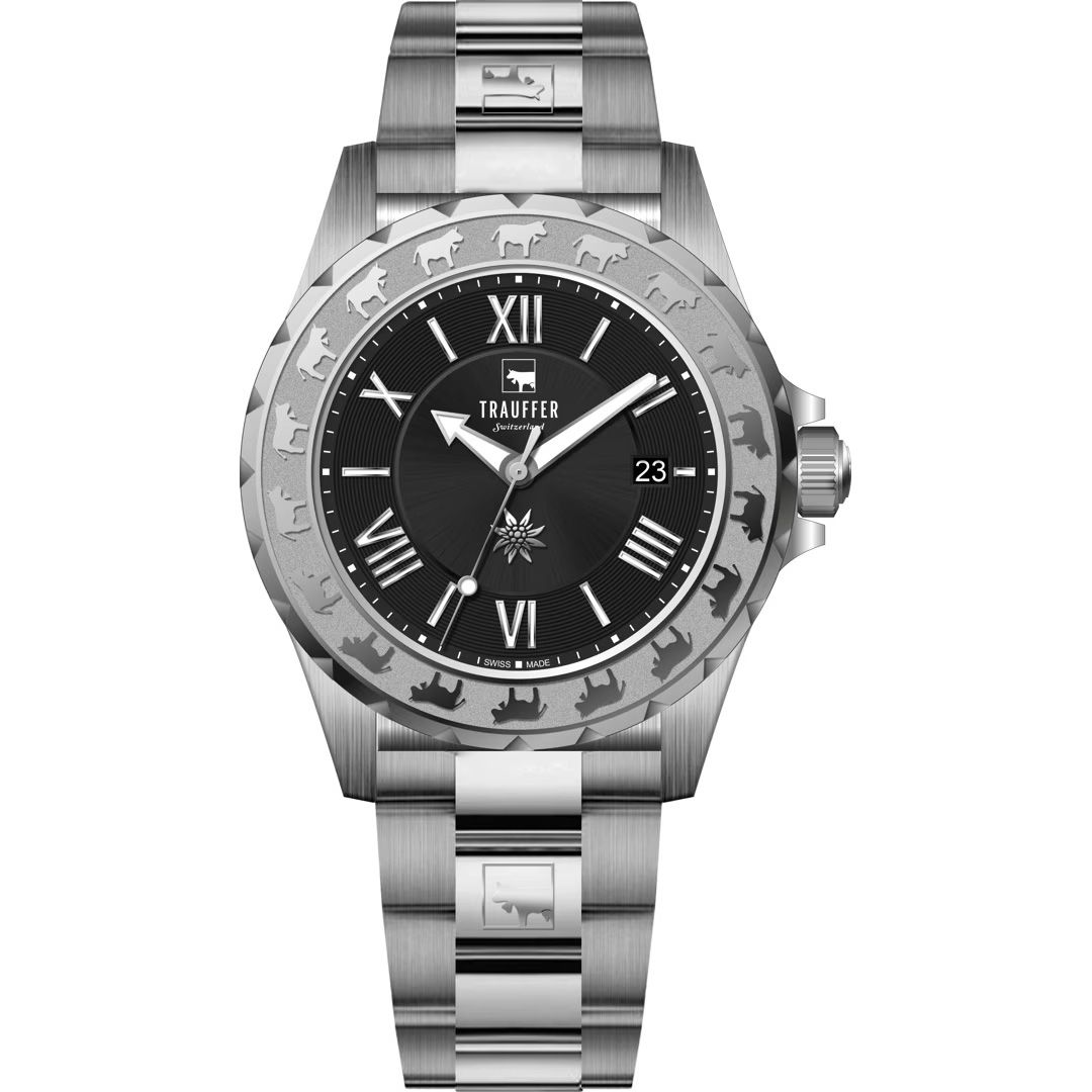 Trauffer Alpenaufzug Herren Schwarz / Silber