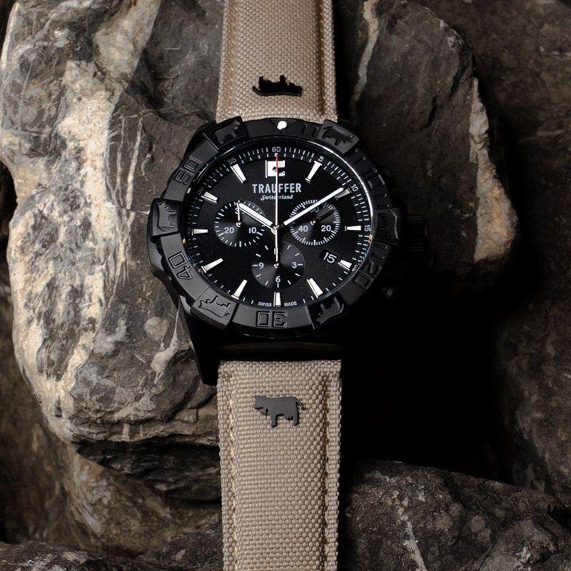 Trauffer Alpenaufzug Herren Schwarz / Beige