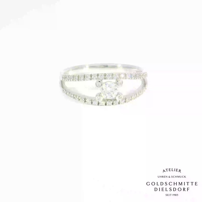 Brillantring in Weissgold 750