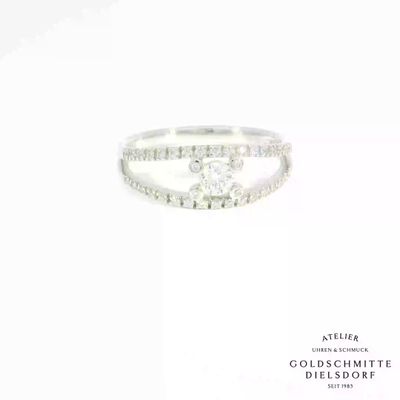 Brillantring in Weissgold 750