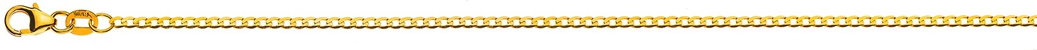 Halskette Panzer extraflach diamantiert 1,9mm Gelbgold 750