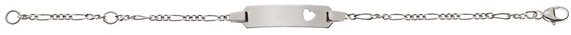 Bébé Bracelet Figaro geschliffen Weissgold 750