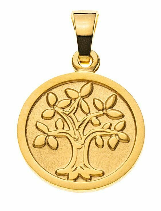 Anhänger LEBENSBAUM Gelbgold 750