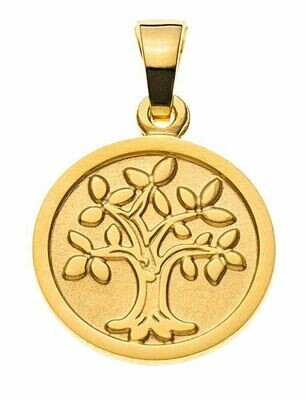Anhänger LEBENSBAUM Gelbgold 750