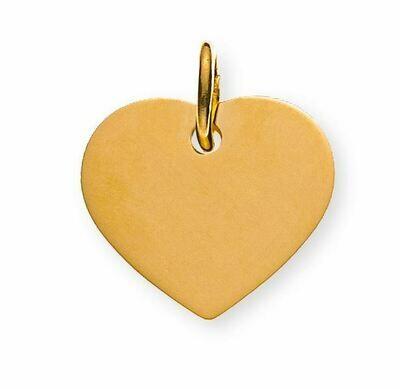 Anhänger Gravurplatte HERZ Gelbgold 750