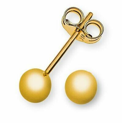 Kinder Ohrstecker KUGELN Gelbgold 750
