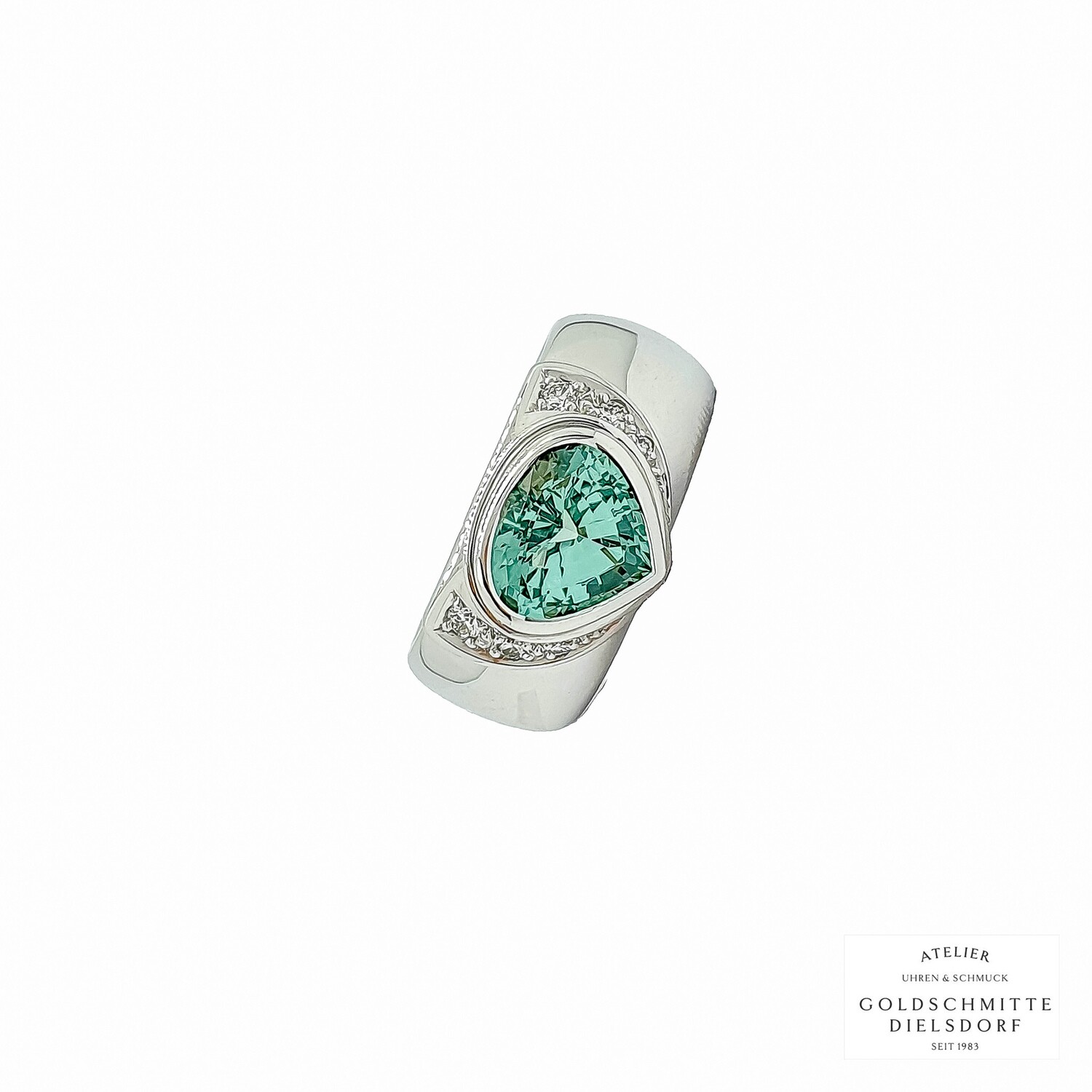 Damenring mit Turmalin Weissgold 750 Damenring mit Turmalin Weissgold 750