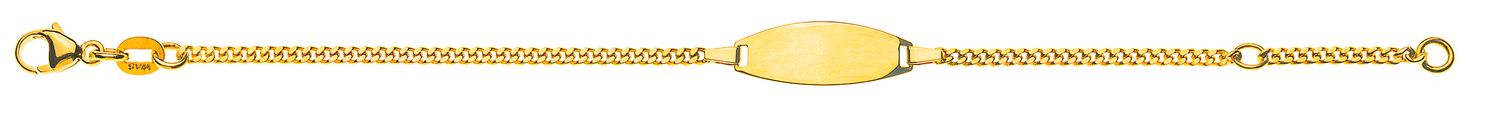 Babyarmband Gelbgold 750 mit Gratisgravur – 12–14 cm