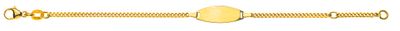 Babyarmband Gelbgold 750 mit Gratisgravur – 12–14 cm Babyarmband Gelbgold 750 mit Gratisgravur – 12–14 cm
