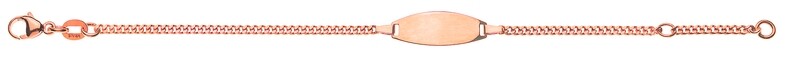 Bébé Bracelet Panzer geschliffen Rotgold 750