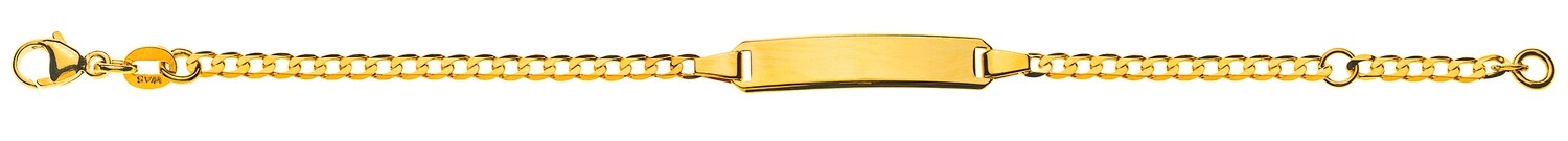 Bébé Bracelet Panzer extraflach Gelbgold 750